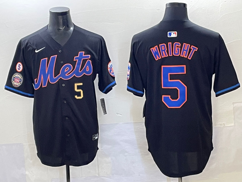 Men 2025 New York Mets #5 Wright blue MLB Nike jersey style 2->new york mets->MLB Jersey